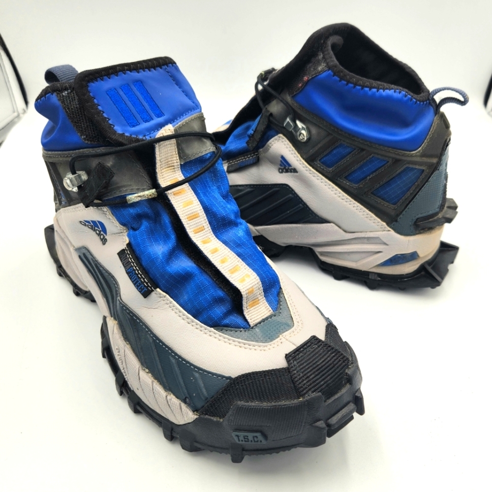 Adidas Adiprene Mountaineering Boots Men 6.5 Womens 7.5 Blue Grey Alledo Quattro